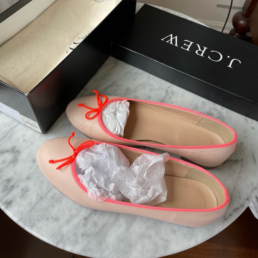 JCrew Kiki Ballet leather flats, 6.5